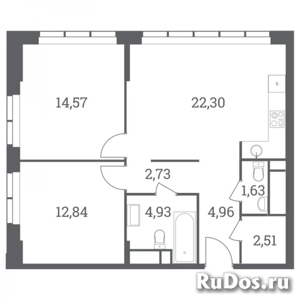 Продам 2 комнатную квартиру 66 м2 фото