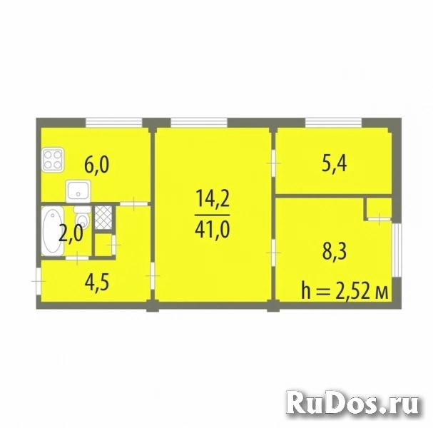 Продам 3 комнатную квартиру 41 м2 изображение 3