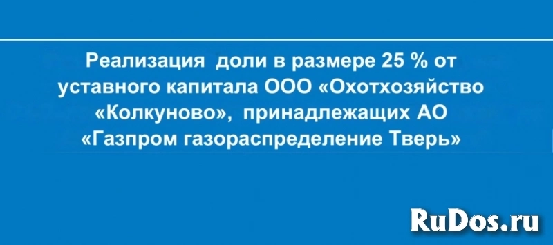 Реализация доли 25 % от уставного капитала ООО «Охотхозяйство «Колкуново» фото