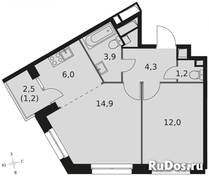 Продам 2 комнатную квартиру 43 м2 фото