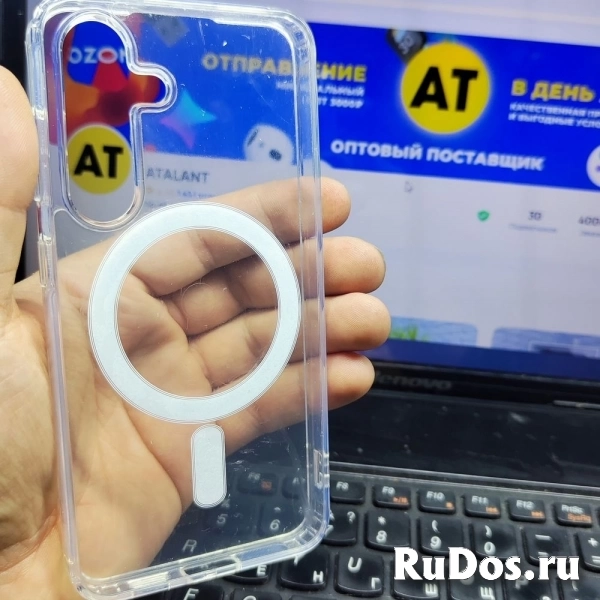 Прозрачный чехол MagSafe для Samsung изображение 3