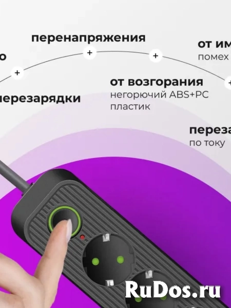 Сетевой фильтр 2 метра с USB WattX изображение 5