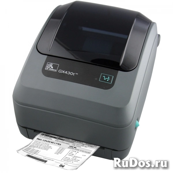 Термотрансферный принтер печати этикеток Zebra GX430t 300 dpi, ширина 102 мм, 102 мм/сек, RS232, USB, 10/100 Ethernet, GX43-102420-000 фото