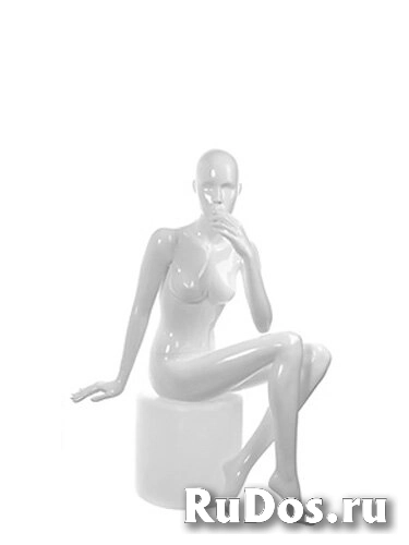 Манекен женский сидячий белый глянцевый TANGO 04F-01G фото