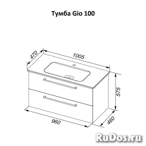 Тумба подвесная Dreja.Rus GIO 100 под умывальник Эйфория-100, дуб кантри фото