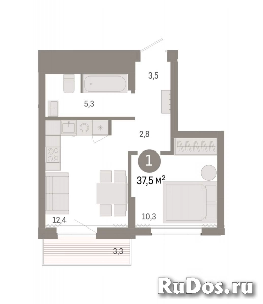 Продам 1 комнатную квартиру 37 м2 фото