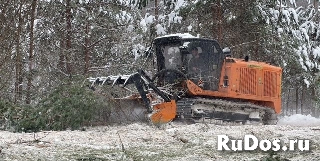 Услуги гусеничного с широкой гусянкой мульчера фото