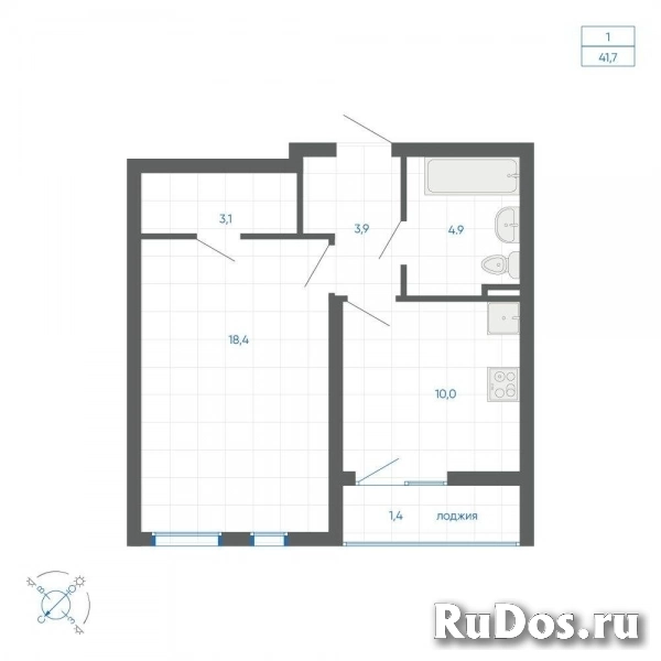 Продам 1 комнатную квартиру 41 м2 фото
