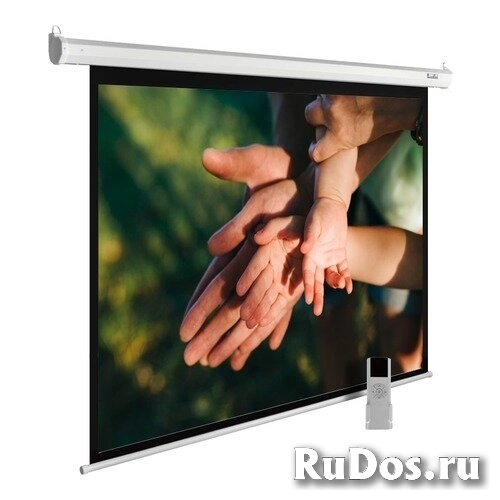 Экран CACTUS MotoExpert CS-PSME-280x280-WT, 280х280 см, 1:1, настенно-потолочный белый фото