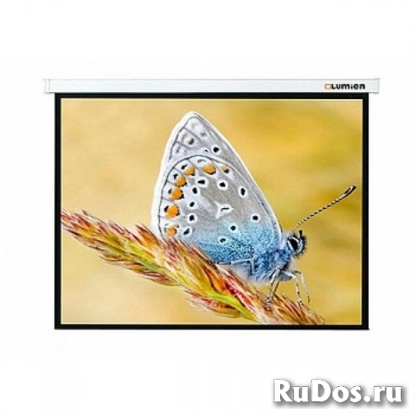 Настенный экран с электроприводом Lumien Master Control 229x400 см (177quot;) Matte White черн. кайма сверху 34 см фото