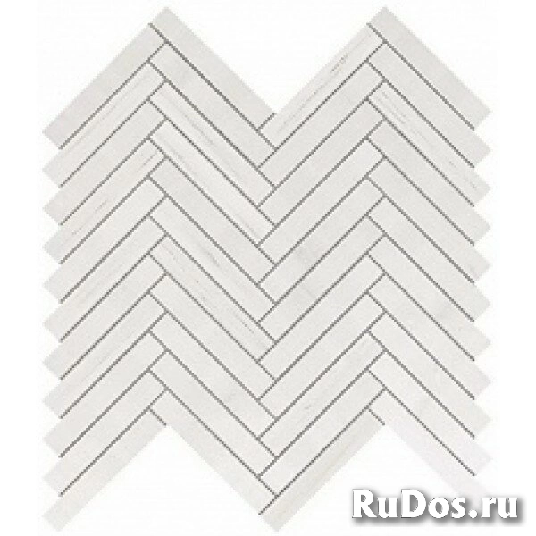 9SHD Мозаика MARVEL STONE COLLECTION Bianco Dolomite Herringbone Wall 30x30 фото