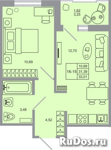 Продам 1 комнатную квартиру 33 м2 фото