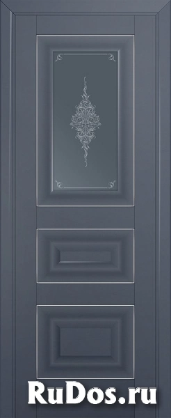 Межкомнатная дверь матовая экошпон PROFIL DOORS 26U (Антрацит) фото