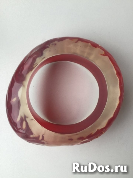 Браслет новый miss sixty красный прозрачный пластик широкий кругл фото