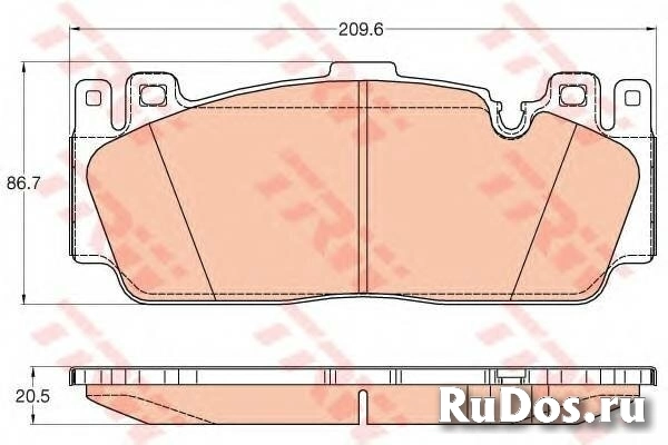 Передние колодки Trw GDB2020 подготовлено для датчика износа GDB2020 фото