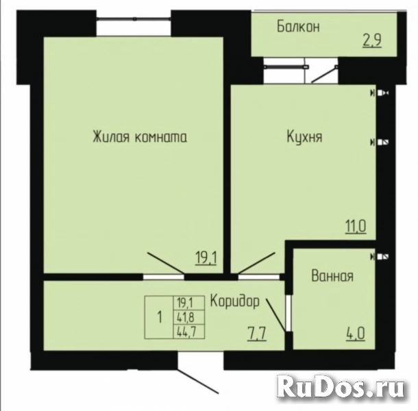 Продам 1 комнатную квартиру 44.7 м2 фотка