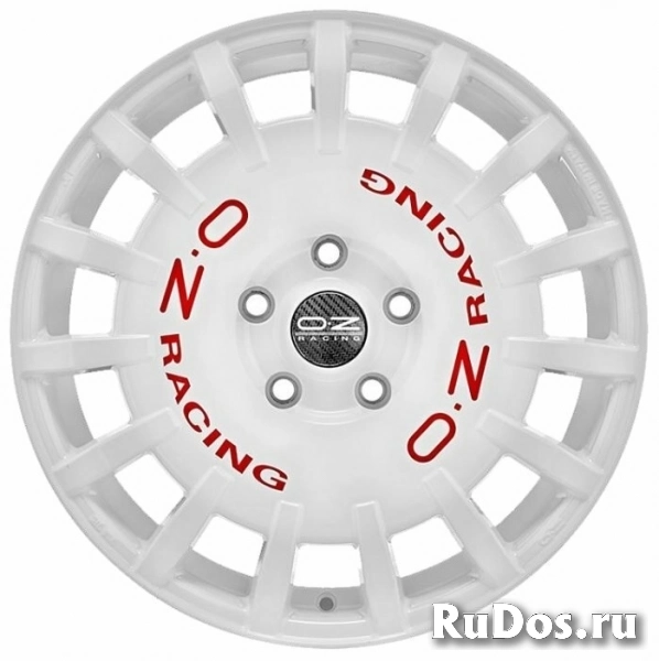 Колесный диск OZ Racing Rally Racing 8x17/5x112 D75 ET45 Race White + Red Lettering фото
