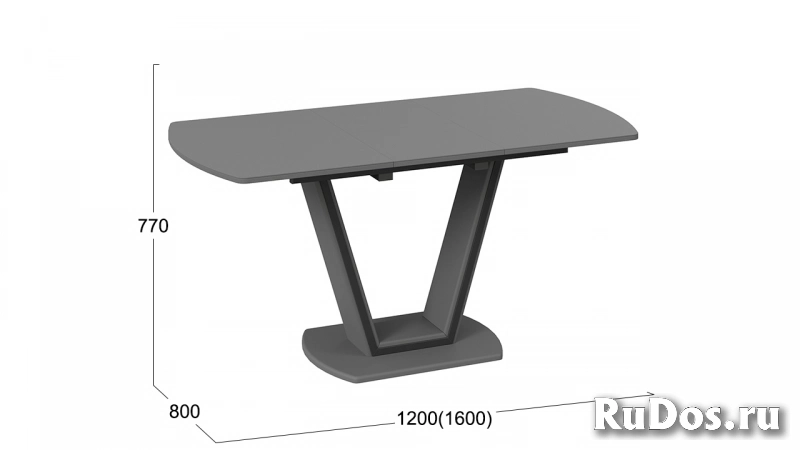 Стол обеденный «Дели» Тип 2 серый фотка