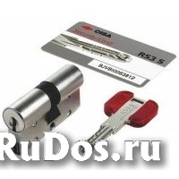 Цилиндровый механизм CISA RS3 S ключ-ключ хром 50x50 фото