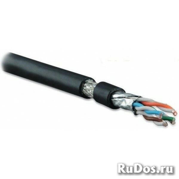 Кабель медный (витая пара) Hyperline SFTP4-C7A-S22-OUT-PE-BK-500 фото