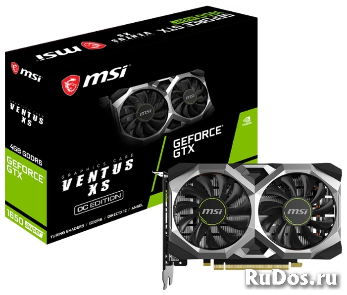 Видеокарта MSI GeForce GTX 1650 SUPER 1740MHz PCI-E 3.0 4096MB 12000MHz 128 bit DVI HDMI DisplayPort HDCP VENTUS XS OC фото