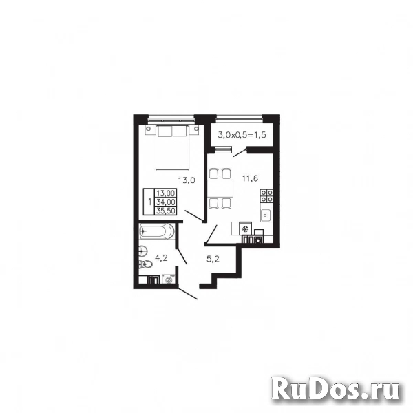 Продам 1 комнатную квартиру 35 м2 фото