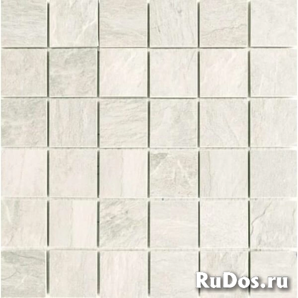 Плитка Rex Ceramiche Ardoise Mosaico Blanc Grip 30x30 фото