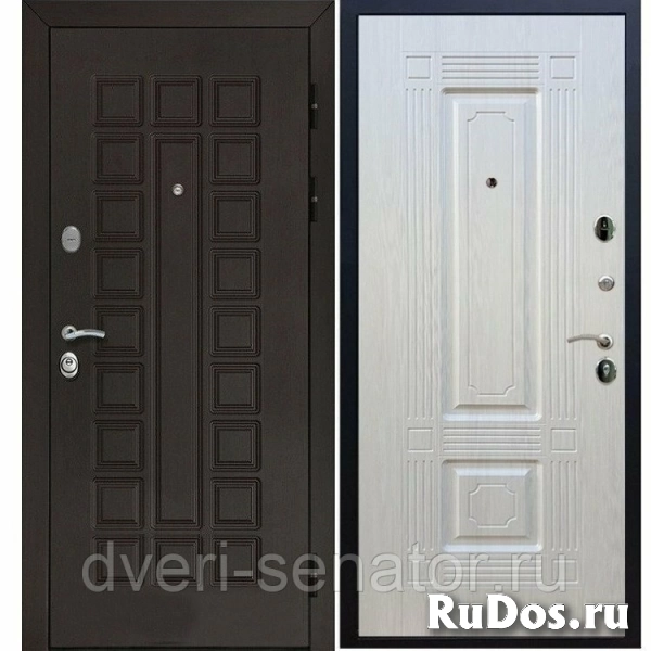 Senator цвет Венге / ФЛ-2 Лиственница беж входные стальные двери в квартиру фото