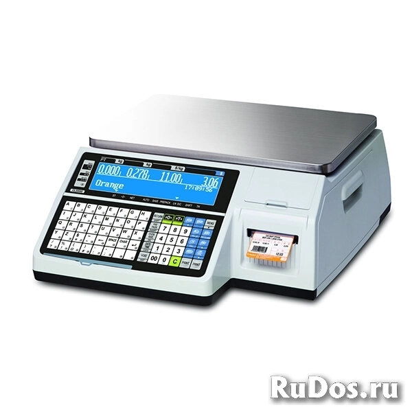 Весы электронные торговые с принтером этикеток CAS CL3000J-15 P, TCP-IP, со стойкой фото
