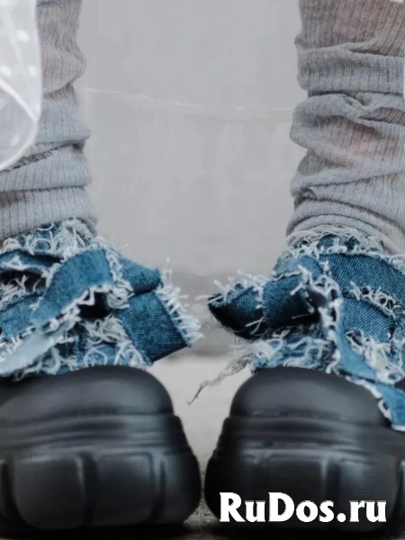 Ботинки джинсовые на высокой платформе y2k изображение 5