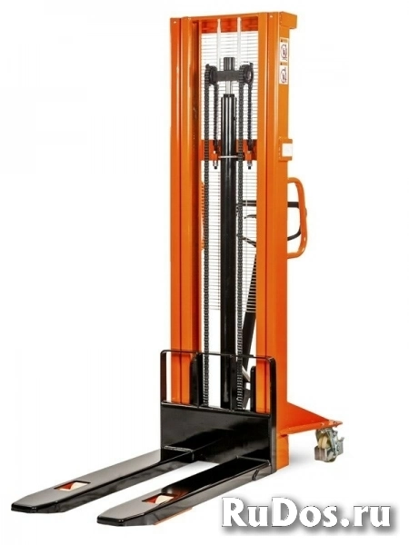 Штабелер ручной гидравлический SDJ 1025 (1000 кг / 2500 мм), погрузчик с вилами для склада (складской), ричтрак, для поддонов (паллет) фото