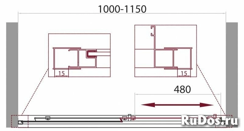 Душевая дверь в нишу BELBAGNO UNIQUE-BF-2-150/180-C-Cr фото