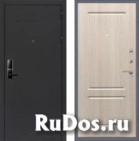 Дверь входная (стальная, металлическая) Сенатор Практик 3К Electro 5230 ФЛ-117 quot;Беленый дубquot; с электронным замком фото