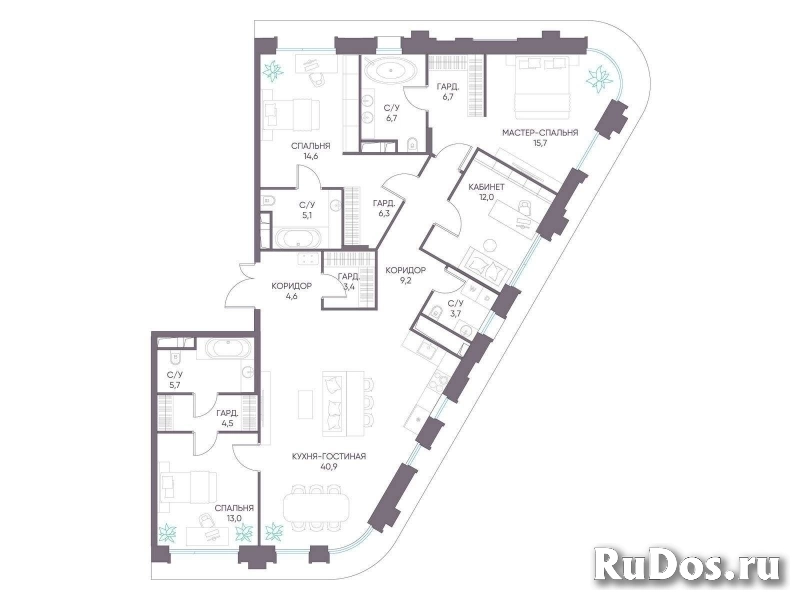 Продам 4 комнатную квартиру 152 м2 фото