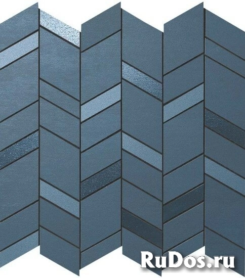 Керамическая плитка Atlas Concorde MEK BLUE MOSAICO CHEVRON WALL 30,5x30,5 фото