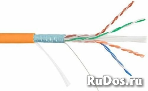 Кабель NikoMax NKL 4240C-OR F/UTP 4 пары, Кат.6, внутренний, LSZH нг(В)-HFLTx, 23 AWG, одножильный, 250МГц, оранжевый, 305м фото