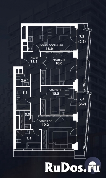 Продаётся 3-х комн. квартира 105 м2 в ЖК Событие, Москва изображение 3