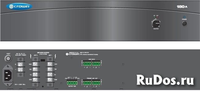 Crown 180A усилитель.1 лин.вход / 1 зона, 80Вт 70V / 100V фото