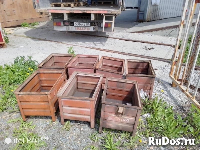 Тара, ящики, мульды, металлические 620х420х420мм изображение 3