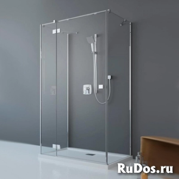 Дверь душевого уголка Radaway Essenza New KDJ+S 120 R профиль Черный стекло прозрачное фото