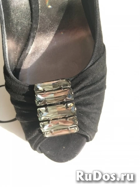 Туфли casadei италия новые размер 39 замшевые черные платформа св изображение 7