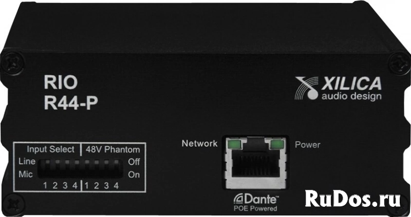 XILICA R44-P Панель аудио измерений с двойными 4in/ 4out разъемами Dante (инсталл) фото