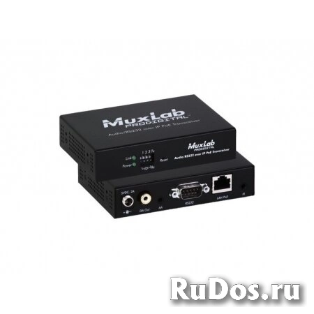 Приемник и передатчик Audio/RS232/IR over IP с PoE 500755 MuxLab фото