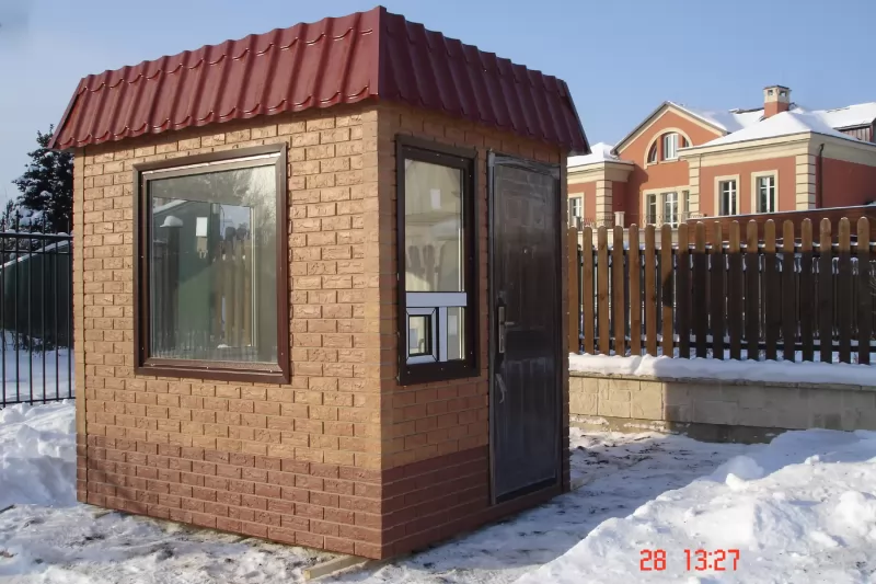 Пост охраны 2,0х2,0х2,5м, новый, утепленный, сайдинг изображение 6