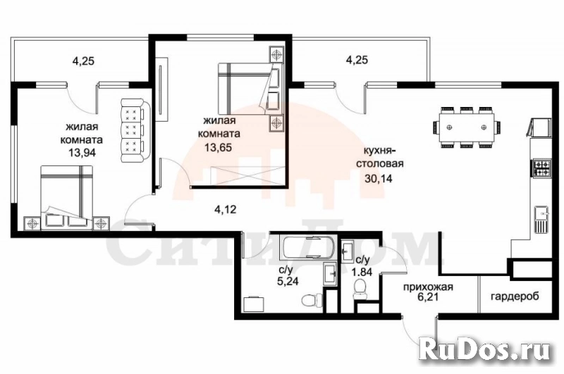 Продам 3 комнатную квартиру 77 м2 изображение 10