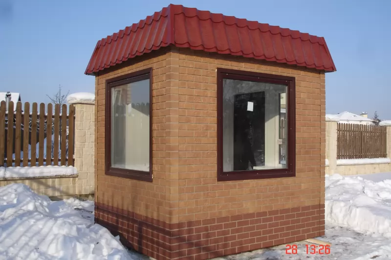 Пост охраны 2,0х2,0х2,5м, новый, утепленный, сайдинг изображение 3