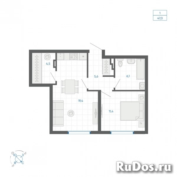 Продам 1 комнатную квартиру 47 м2 фотка