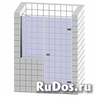 Дверь в душевую нишу GuteWetter TREND DOOR GK-862BPL 90х200 см, петли CH 27, ручка CH 113 стекло бесцветное стенка 8 мм, дверка 8 мм фото