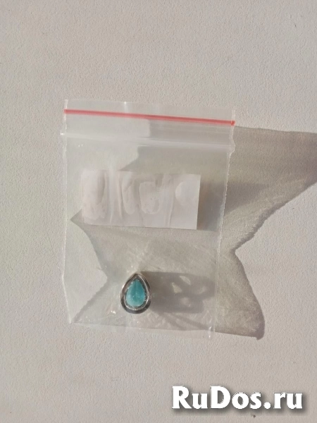 Кулон подвеска капелька голубой камень Sunlight бижутерия украшен изображение 3