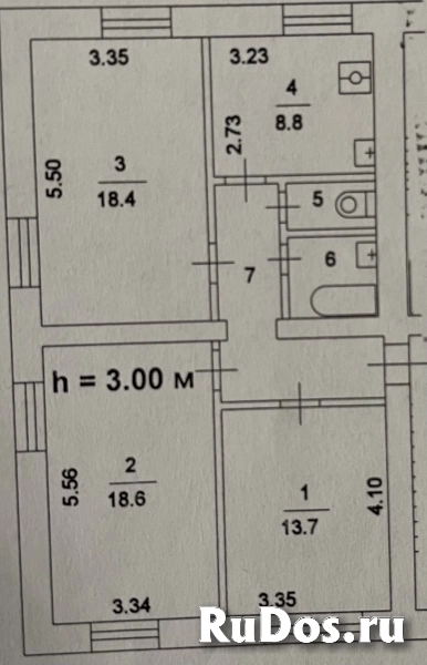 Продам 3 комнатную квартиру 73 м2 изображение 3
